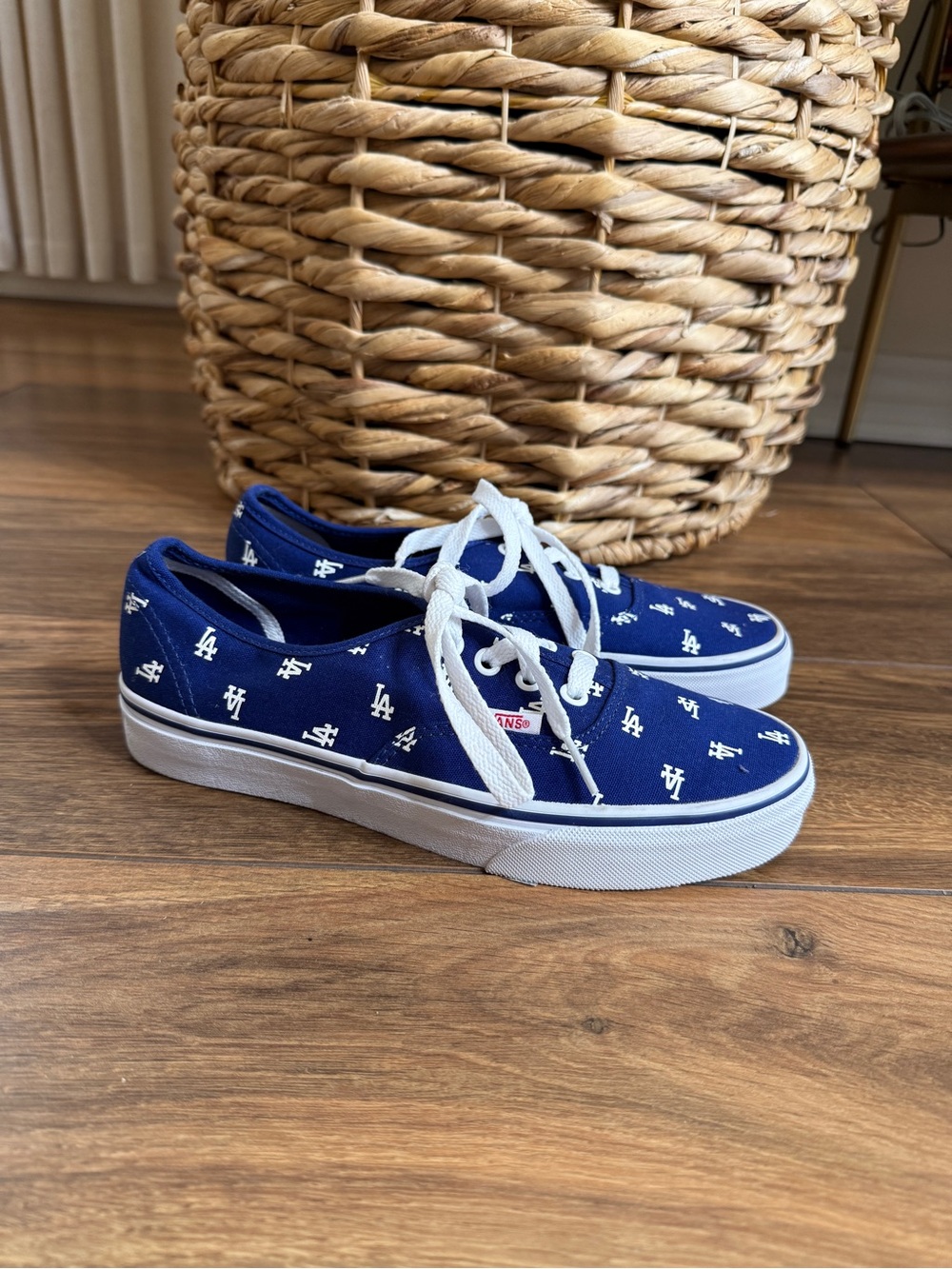Vans Navy Canvas Sneakers with White LA Logo Print